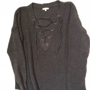 Women’s Lace up Sweater